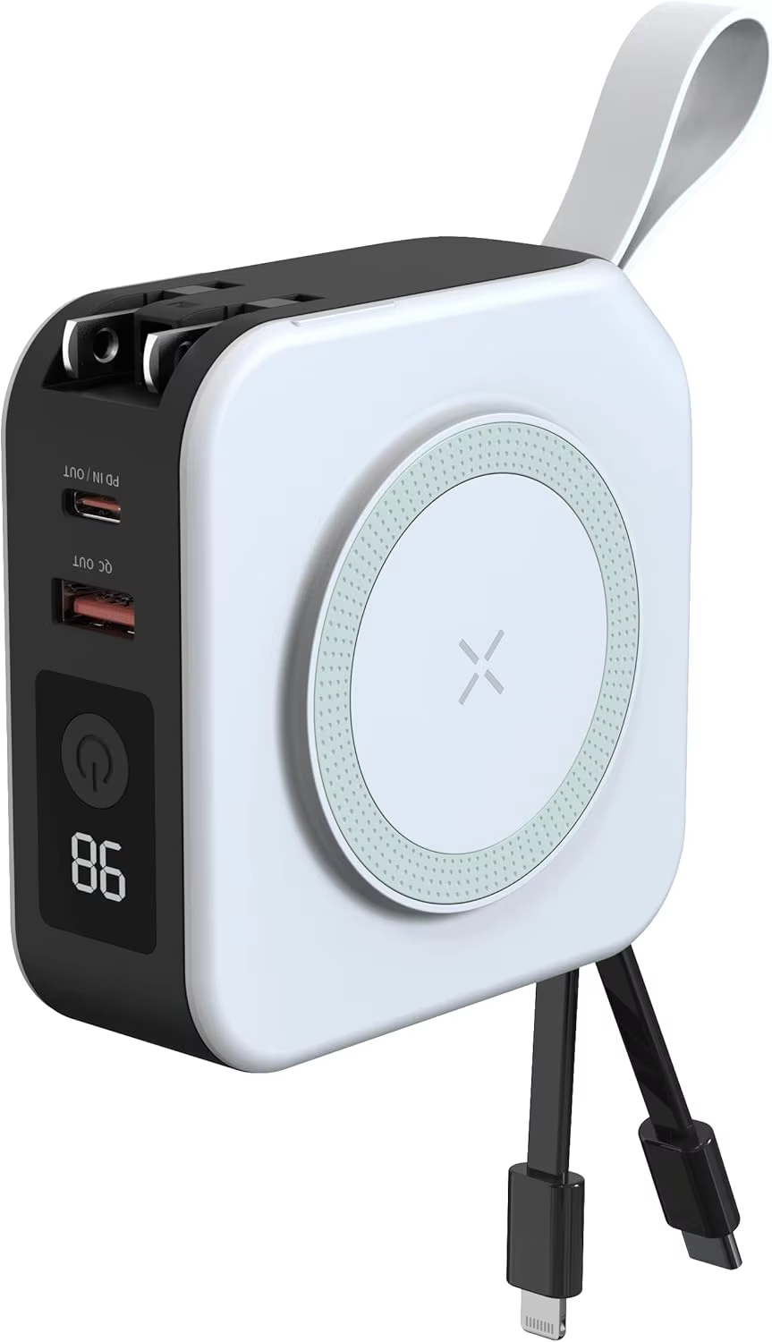 X5 Featured Wireless Magnetic Power Bank: 22.5W - 10,000mAh