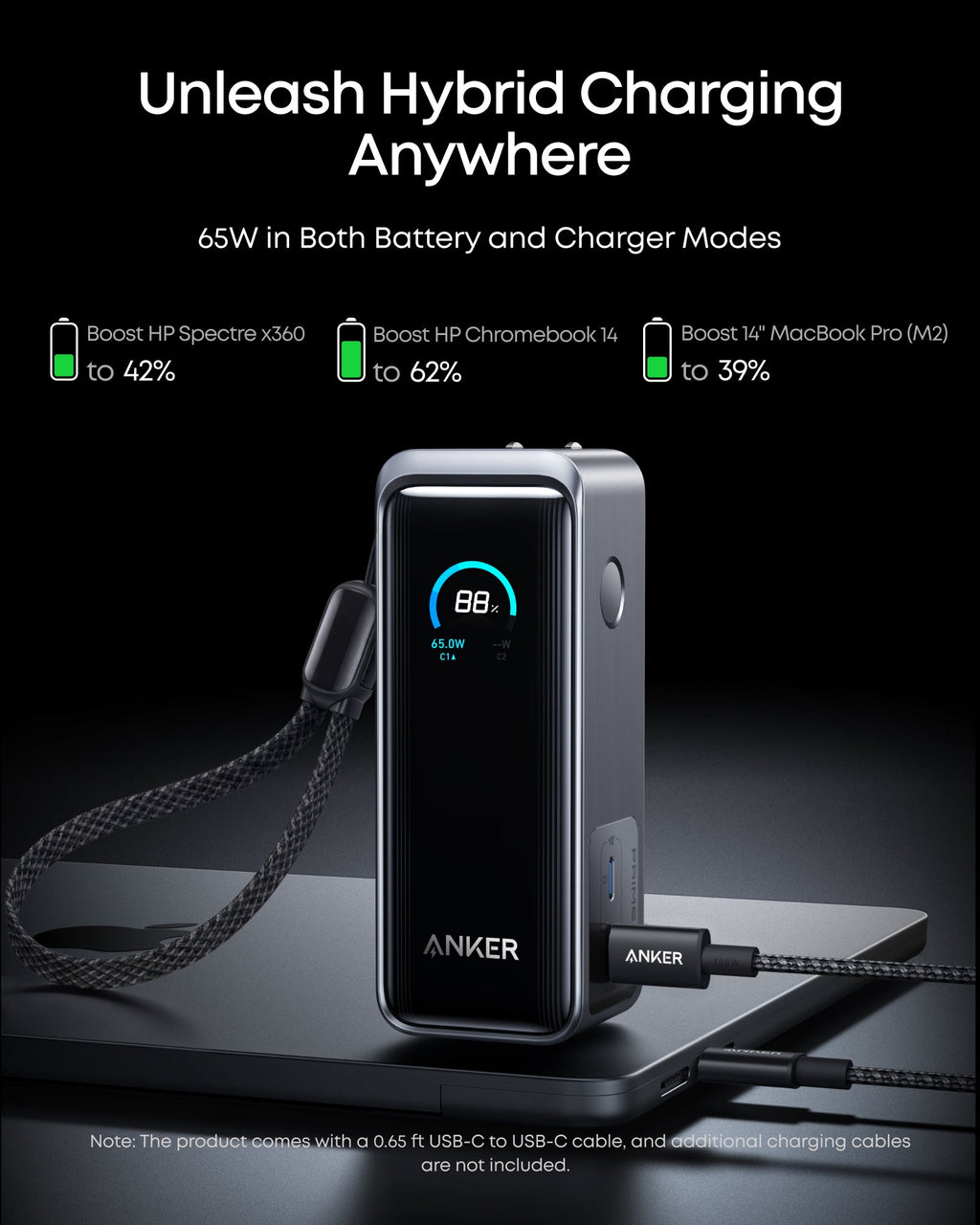 Anker Prime Power Bank (9,600mAh, 65W, Fusion)
