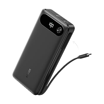 Anker Built-In USB-C Cable Power Bank (20,000mAh, 87W)