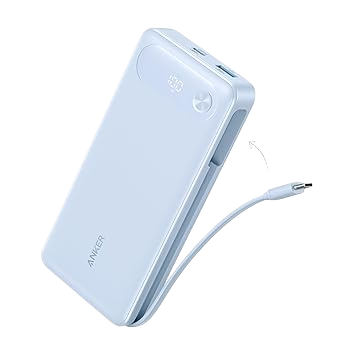 Anker Built-In USB-C Cable Power Bank (20,000mAh, 87W)