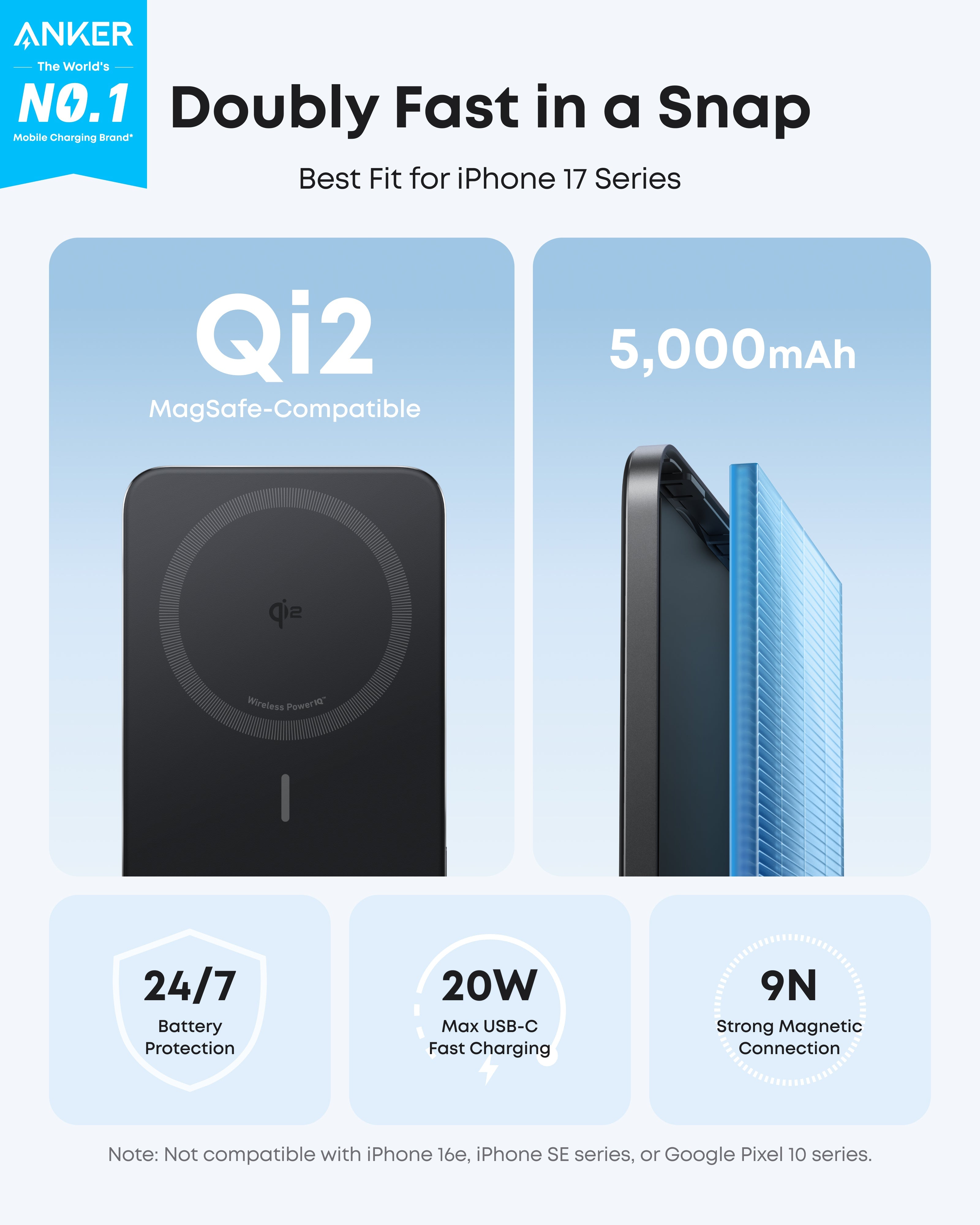 Anker Nano MagGo Slim Power Bank (5,000mAh)